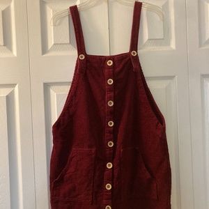 Burgundy corduroy dress